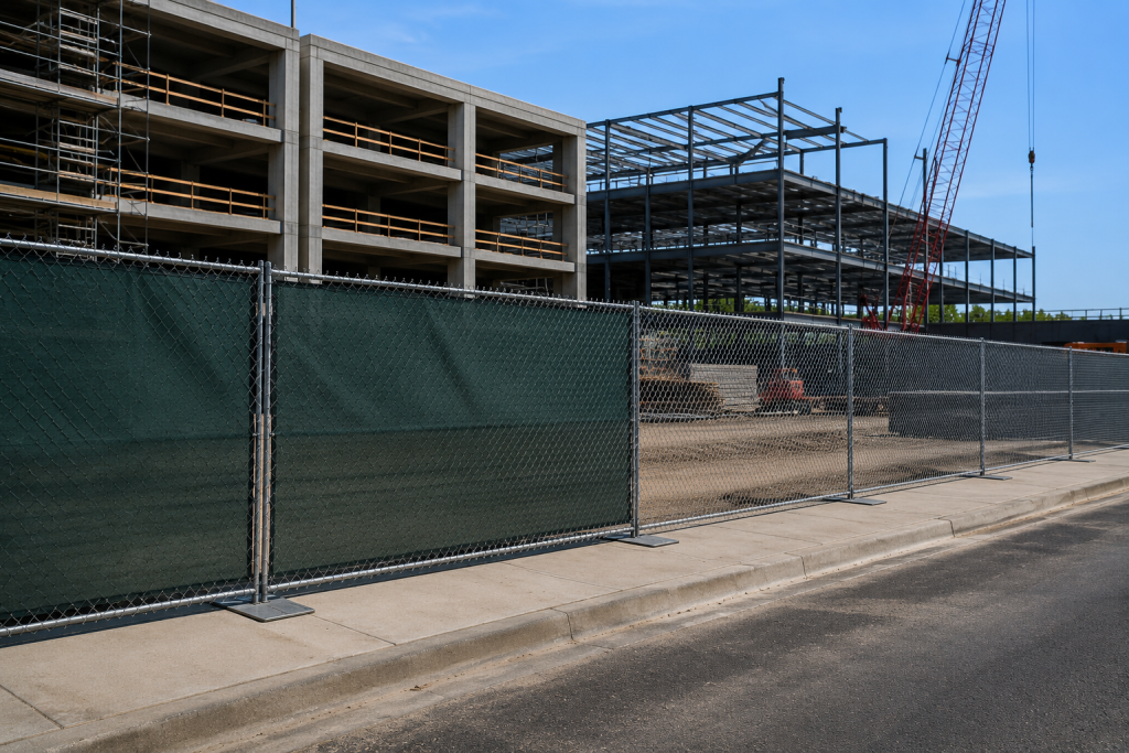 Construction site fencing
