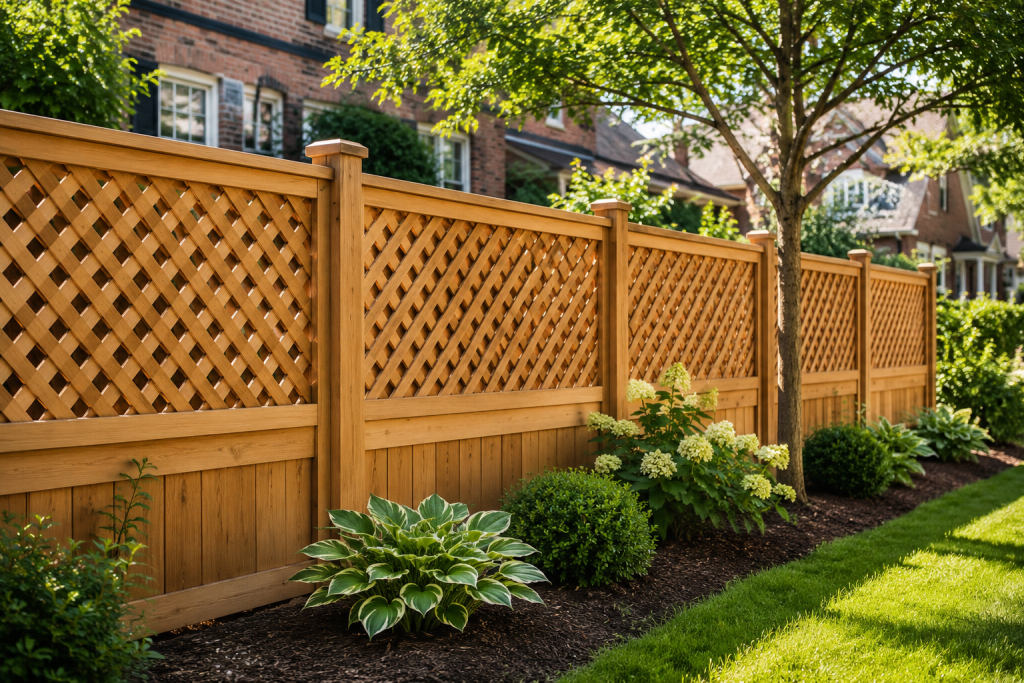 Residential Lattice Fence Installation for Chicago Area Homeowners